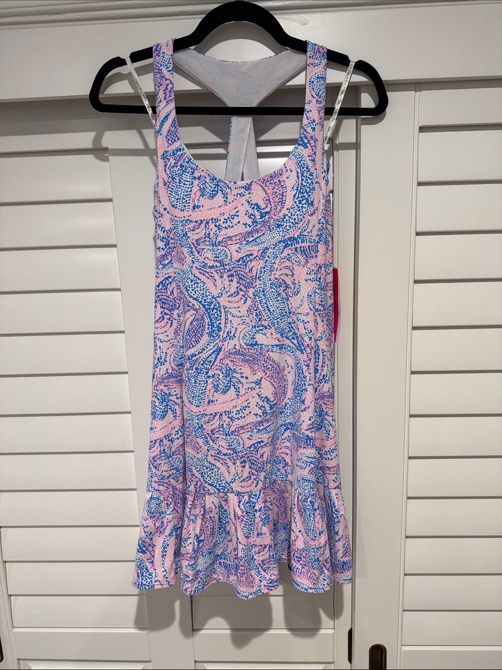 Lilly Pulitzer Pink and Blue Paisley One-Piece Swim Dress